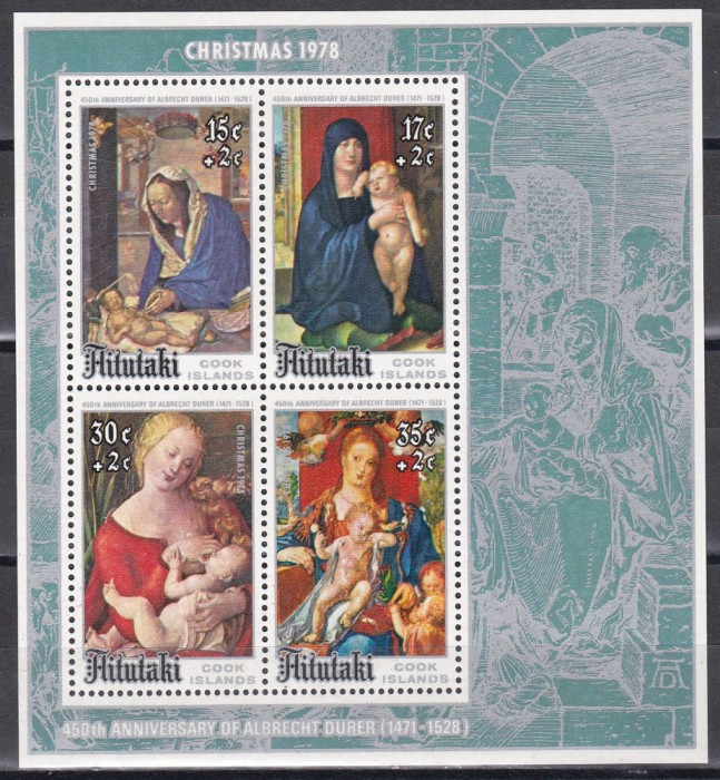 Aitutaki 1978 - 450 de ani de la moartea lui Albrecht Durer, Colita, MNH