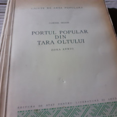 PORTUL POPULAR DIN TARA OLTULUI - ZONA AVRIG - CORNEL IRIMIE, ESPLA 1957, 79 PAG