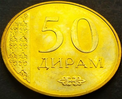 Moneda exotica 50 DIRAM - TADJIKISTAN anul 2015 *cod 3295 = UNC foto