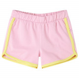 Pantaloni scurți pentru copii cu ornamente, roz aprins, 116, vidaXL