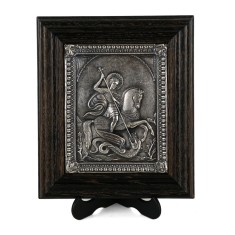 Icoane argintate, Icoana Sf. Gheorghe, dim 25cm x 29cm, cod B-02 foto