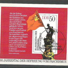 Germany DDR 1975 Fascism 30 years, perf. sheet, used H.007