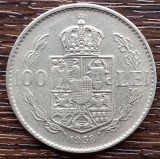 Moneda Romania 100 Lei 1938 Carol II RARA Argint Numismatica