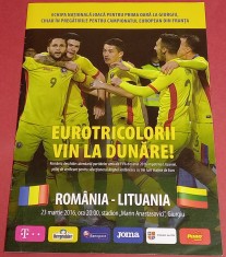 Program meci fotbal ROMANIA - LITUANIA (23.03.2016)