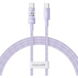 Cablu alimentare si date Baseus Gem, Fast Charging Data Cable pt. smartphone, USB Type-C la USB Type-C 100W, 2m, mov