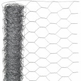 Nature Plasă din s&acirc;rmă, 0,5 x 2,5 m, oțel galvanizat, 25 mm, hexagonal