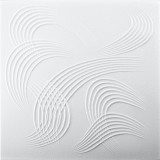 Tavan fals decorativ, polistiren extrudat, 0884, modern, alb, 50 x 50 x 0.4 cm