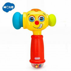 Jucarii bebe - Hola - Jucarie interactiva Ciocan , Cu sunete, Cu lumini, Multicolor