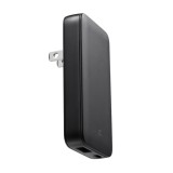 Incarcator US cu adaptor EU/UK, GaN, Type-C, USB, 65W - Edizard (EZ840101) - Black