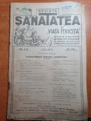 sanatatea si viata fericita mai 1926 -sanatatea copiilor,femeilor,sociala foto