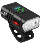 Cumpara ieftin Set Stop si Far cu 2 LED-uri CREE T6 Ultra Putere, Maner Rotaviv pentru Bicicleta, Incarcare USB, 6 Moduri de Luminare Inainte si 7 Spate, ABS, 5 x 4, DDE Hungary