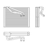 Evaporator aer conditionat Fiat 500X, 2014-; Jeep Renegade, 2014- motor 1.4 Multiair, benzina, full aluminiu brazat, 295x220x38 mm, iesire 11, 7 mm,, Rapid