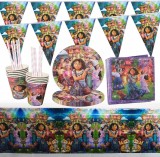 Set de vesela pentru petrecere Yisscen, hartie, multicolor, 52 piese