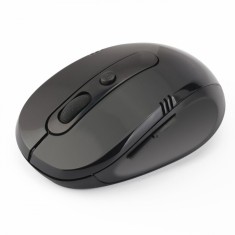 Mouse Wireless, Fara Fir, Negru, 1600 dpi, 6 Butoane, Compatibil PC, Operare 10m, Alimentare 2 Baterii AAA