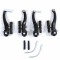 Set clesti frana fata si spate V-brake SE-601-V1 110mm, culoare negru, P&amp;T OEM Cod:H185