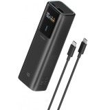 Baterie Externa Cuktech, 10000mAh, 150W, QC + PD, 1 x USB-A - 1 x USB-C, Neagra CKPB100PGLBL