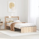 VidaXL Cadru de pat cu tăblie, 90x200 cm, lemn masiv de pin