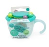 Recipient Snack Abacus Melii Blue - Bol Antiversare Silicon, Stocare Hrană Bebe, Portabil, Ușor, Fără BPA