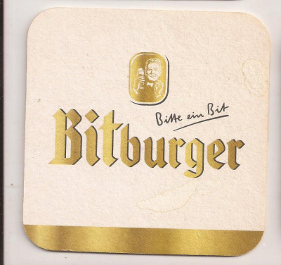 L1 - suport pentru bere din carton / coaster - Bitburger foto