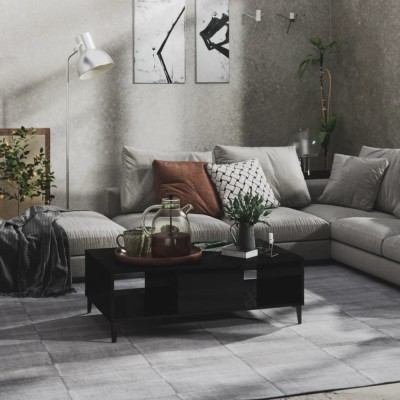 vidaXL Măsuță de cafea negru extralucios 103,5x60x35 cm lemn prelucrat 806029 foto