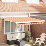 vidaXL Marchiză retractabilă automată galbenă și portocalie 300x250 cm