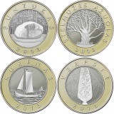 D3 Lithuania 2 litai 2013 UNC 4 monede