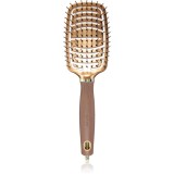 Olivia Garden Expert Flex perie de tip paletă cu fibre de nailon Gold&amp;Brown 1 buc