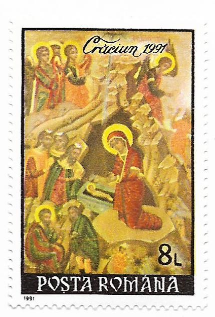 Romania (118) - Craciun, 1991, neobliterata