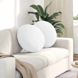 vidaXL Perne de Șezut 2 pcs Alb &Oslash;50 x 19 cm țesătură 42014168