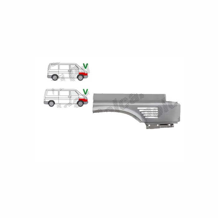 Panou reparatie aripa fata VW TRANSPORTER (T4)/MULTIVAN, 1996-03.2003, cu bot scurt, fata, partea stanga,