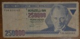 250000 lire Turcia, circulată
