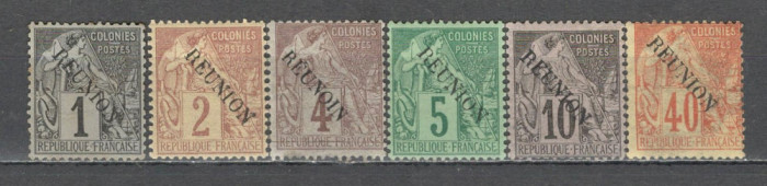 Reunion.1891 Posta coloniala-supr. 6 buc. SR.151