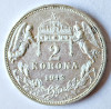 UNGARIA 2 COROANE 1913 CORONA KORONA ARGINT XF, Europa