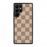 Husa Samsung Galaxy S22 Ultra - Skino Chess, maro - bej