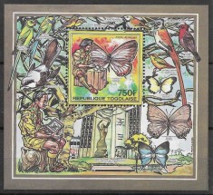 TOGO 1990 FAUNA FLUTURI CERCETASI foto
