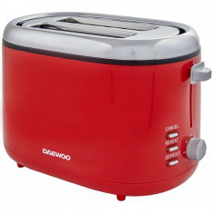 Prajitor de paine DBT70B, 900 W, functie reincalzire, functie decongelare, carcasa Cool Touch, rosu