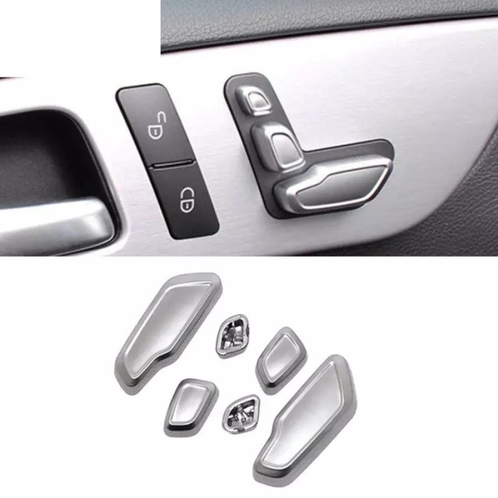 Set butoane reglaj scaun cromate Mercedes E-class W212 ,C-class W204