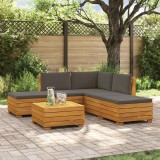 vidaXL Set de canapele de exterior 6 Bucată Maro Lemn Solid de Acacia 3403100