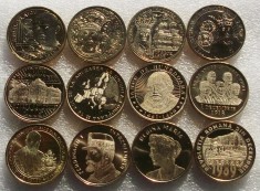 Set lot 12 x 50 Bani 2010 2011 2012 2014 2015 2016 2017 2018 2019 UNC din fisic