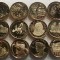 Set lot 12 x 50 Bani 2010 2011 2012 2014 2015 2016 2017 2018 2019 UNC din fisic