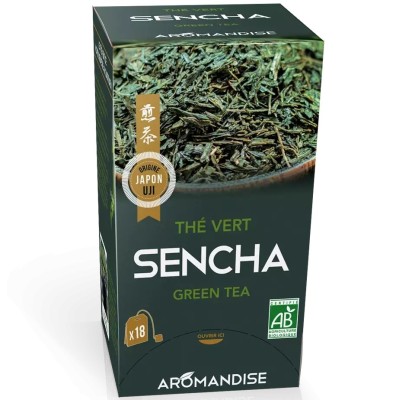 Ceai verde Sencha bio 18 pliculete x 2g, Aromandise foto