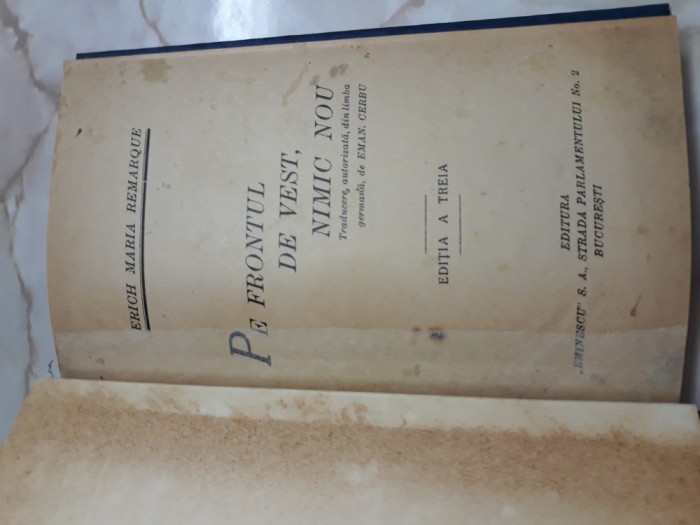 Pe frontul de vest nimic nou - Erich Maria Remarque