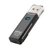 Cititor de carduri 2in1 pentru SDXC si microSDXC, indicator LED, viteza transfer 2.0 - Negru, Dactylion