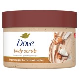 Scrub de corp Dove Exfoliating Body Polish, cu zahăr brun și unt de cocos, 298 g