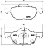 Placute frana fata Honda Accord 7 (Cl), 01.2003-09.2012, marca SRLine S70-0317