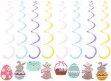 Set de 8 decoratiuni pentru Paste HEIGOO, lemn/folie, multicolor, 60 cm