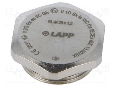Capac de protecție M25 1,5 IP68 alamă nichel 29mm LAPP foto