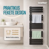 Leziter Radiator pentru prosoape Solaro Design, 1600x600 mm, negru