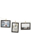 Cumpara ieftin Set de 10 rame foto cu sfoară neagră, agățate, 250 cm, h&acirc;rtie, negru