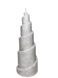 Lumanare parfumata, Spirala &icirc;naltă, Bej, Mosc, 200 mm, DARIALEX ART